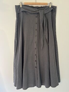 Grade & Gather Pinstripe Midi Skirt